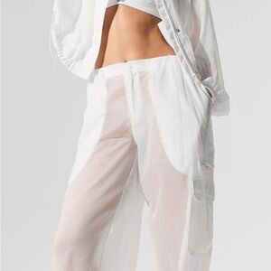 ALO Yoga White Track Pants